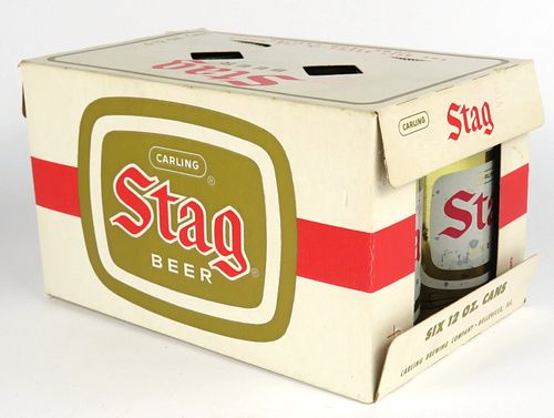 1961 Stag Beer Six Pack 12oz 135-23, With Flat Top Cup Cans, Belleville, Illinois