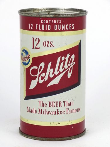1954 Schlitz Beer 12oz 129-06v, Flat Top, Brooklyn, New York
