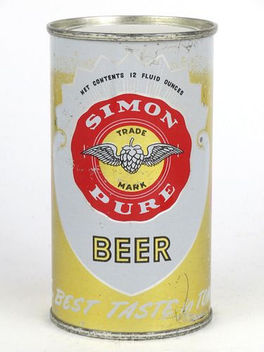 1959 Simon Pure Beer 12oz 134-23, Flat Top, Buffalo, New York