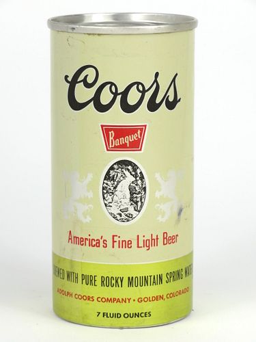 1960 Coors Banquet Beer 7oz flat top Golden Colorado