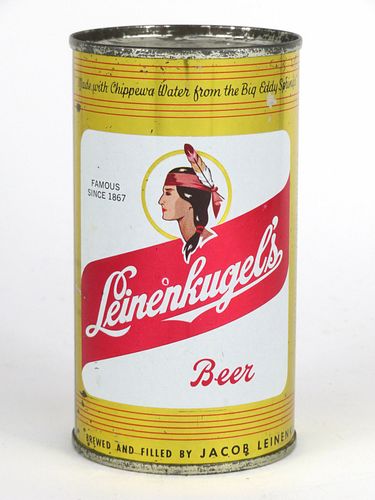 1958 Leinenkugel's Beer 12oz 91-13, Bank Top, Chippewa Falls, Wisconsin