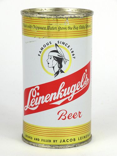 1964 Leinenkugel's Beer 12oz 91-11V, Flat Top, Chippewa Falls, Wisconsin