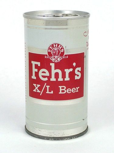 1968 Fehr's X/L Beer 12oz T64-17, Ring Top, Cincinnati, Ohio