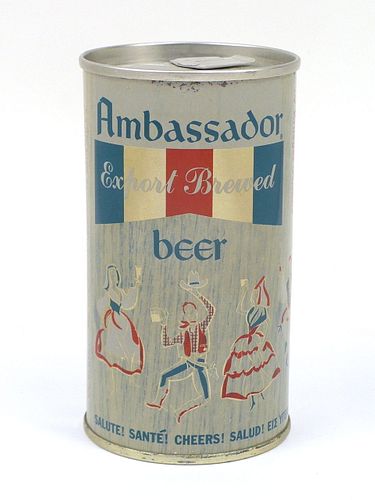 1964 Ambassador Beer 12oz T33-13z, Zip Top, Cranston, Rhode Island