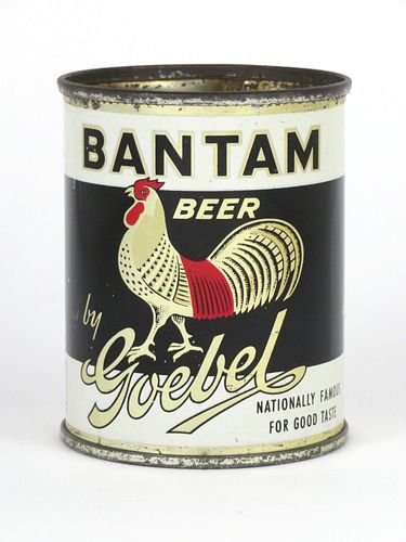 1950 Bantam Beer by Goebel 8oz 241-17.1, Flat Top, Detroit, Michigan