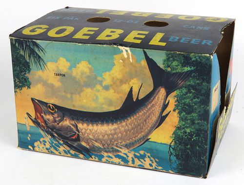 1954 Goebel Beer 6 pack Tarpon 12oz No Ref., Flat Top, Detroit, Michigan