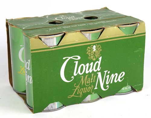 1972 Cloud Nine Malt Liquor Six Pack with cans 55-23, Dubois, Pennsylvania