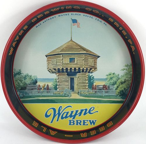 1949 Wayne Brew Beer 13 inch tray, Erie, Pennsylvania