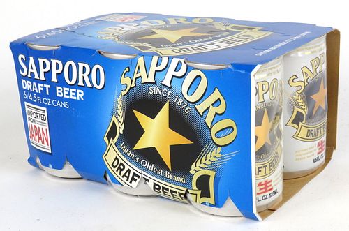 1999 Sapporo Draft Beer 4½oz Six Pack With Cans, Japan