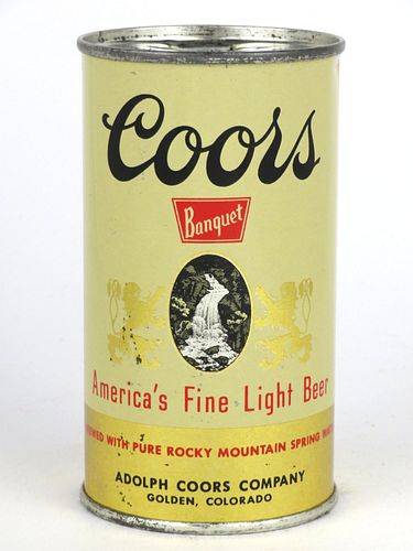 1950 Coors Banquet Beer 12oz 51-20.1, Flat Top, Golden, Colorado