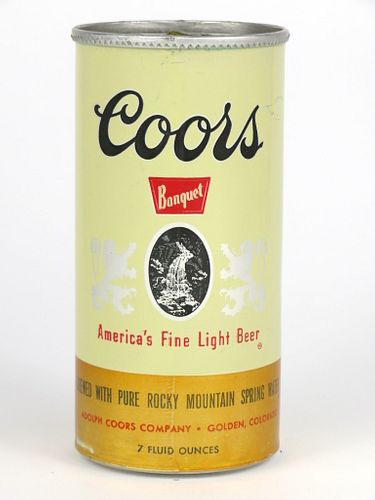 1959 Coors Banquet Beer 7oz 239-21, Flat Top, Golden, Colorado