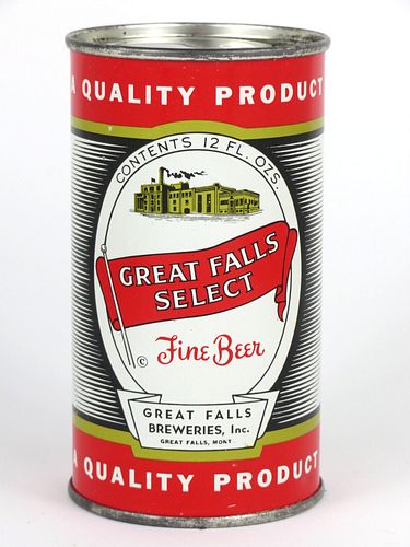 1952 Great Falls Select Beer 12oz 74-22, Flat Top, Great Falls, Montana