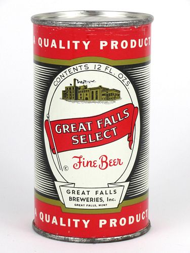 1955 Great Falls Select Beer 12oz 74-21, Flat Top, Great Falls, Montana