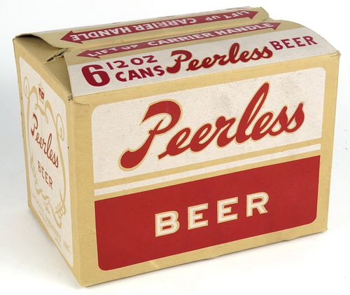 1952 Peerless Beer cone top six pack box 12oz, High Profile Cone Top, La Crosse, Wisconsin