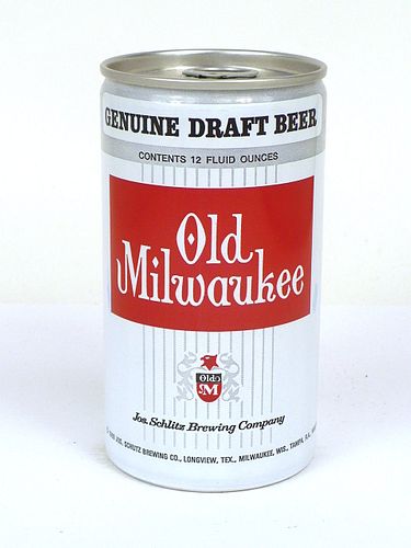 1969 Old Milwaukee Genuine Draft Beer (test) 12oz T101-38V, Ring Top, Longview, Texas