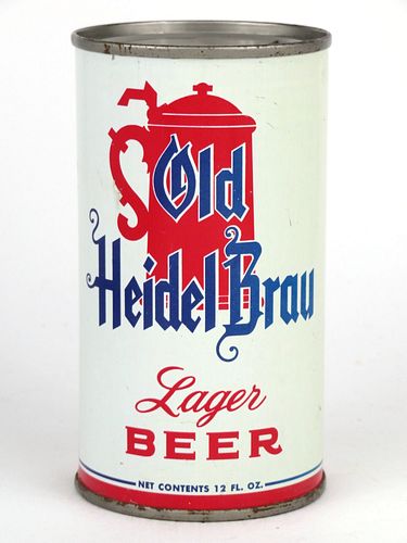 1958 Old Heidel Brau Lager Beer 12oz 107-09.2, Flat Top, Los Angeles, California