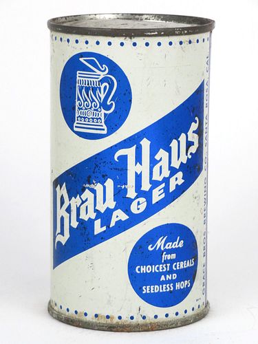 1963 Brau Haus Lager Beer 12oz 41-06, Flat Top, Los Angeles, California