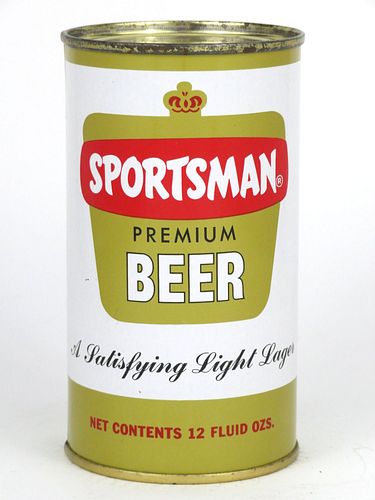 1965 Sportsman Premium Beer 12oz 135-08, Flat Top, Los Angeles, California