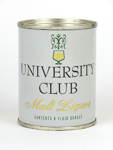 1964 University Club Malt Liquor 8oz 242-23, Flat Top, Milwaukee, Wisconsin