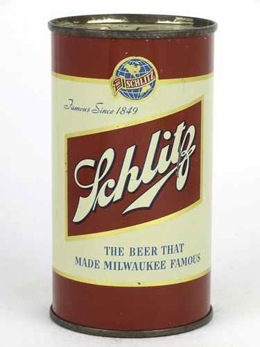 1949 Schlitz Beer 12oz 129-25, Flat Top, Milwaukee, Wisconsin