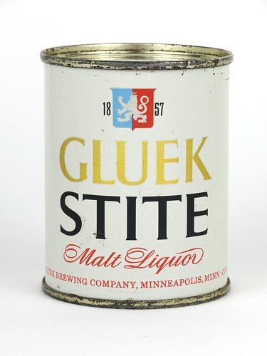 1958 Gluek Stite Malt Liquor 8oz 241-08, Flat Top, Minneapolis, Minnesota
