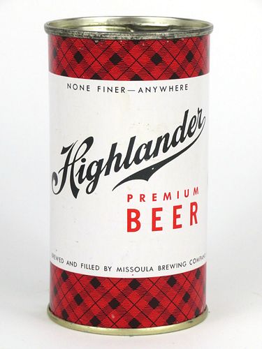 1955 Highlander Beer 12oz 82-11, Flat Top, Missoula, Montana