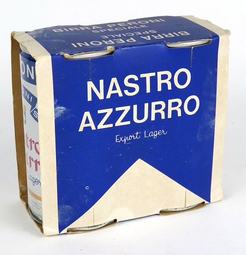 1975 Birra Nastro Azzurro 2 pack With 12oz Cans Napoli, Italy
