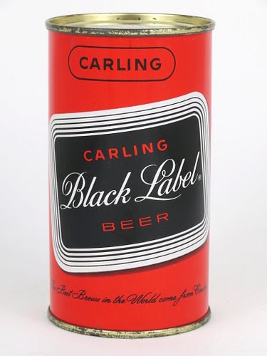 1958 Carling Black Label Beer 12oz 37-39, Flat Top, Natick, Massachusetts