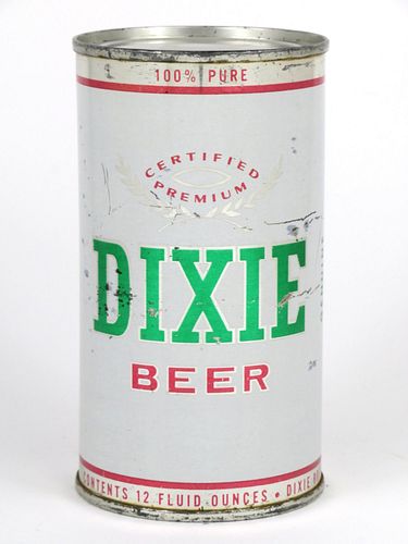 1958 Dixie Beer 12oz 54-01, Flat Top, New Orleans, Louisiana