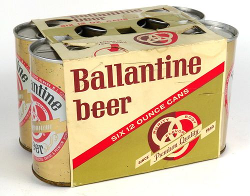 1967 Ballantine Premium Beer Six Pack With 12oz Cans T36-29, Newark, New Jersey