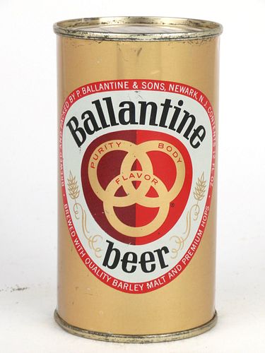 1962 Ballantine Beer 12oz No Ref., Flat Top, Newark, New Jersey