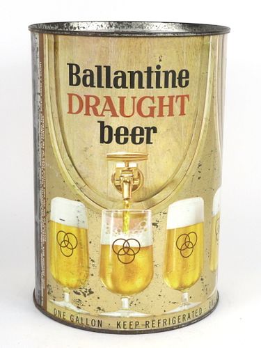 1967 Ballantine Draught Beer 244-02, Gallon can Newark, New Jersey