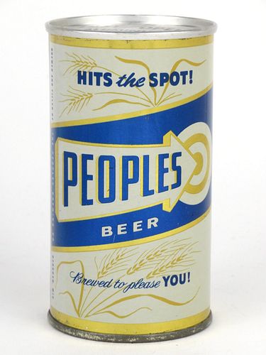 1963 Peoples Beer 12oz 113-08.a, Flat Top, Oshkosh, Wisconsin