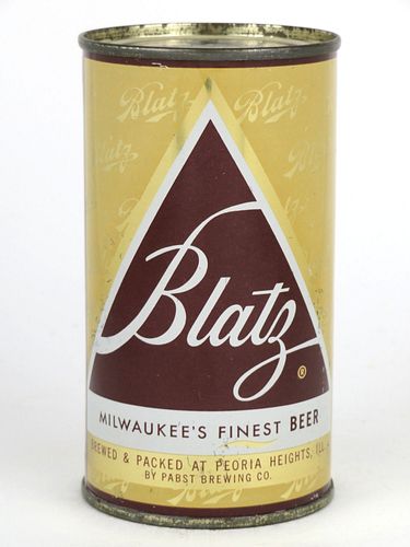 1958 Blatz Beer 12oz 39-03.1, Flat Top, Peoria Heights, Illinois
