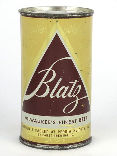 1958 Blatz Beer 12oz 39-03.2, Flat Top, Peoria Heights, Illinois