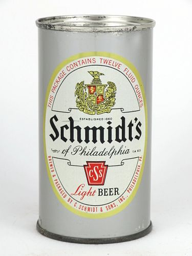 1956 Schmidt's Of Philadelphia Beer 12oz 131-30.2, Flat Top, Philadelphia, Pennsylvania