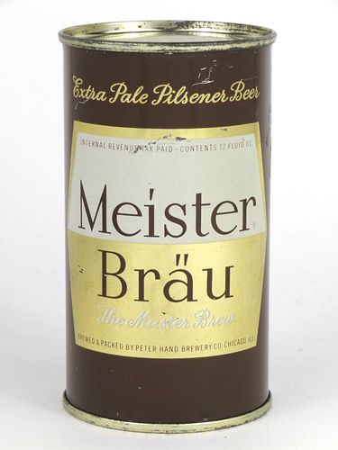 1947 Meister BrÃ¤u Beer 12oz 95-08, Flat Top, Chicago, Illinois