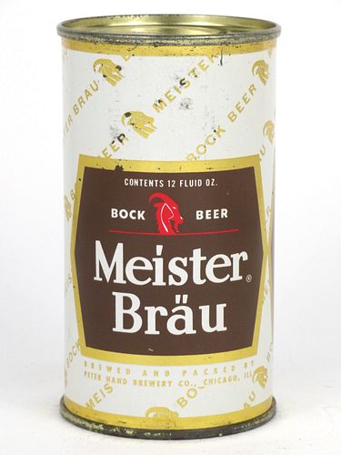 1953 Meister BrÃ¤u Bock Beer 12oz 99-02, Flat Top, Chicago, Illinois