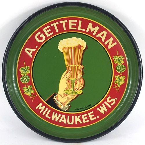1935 Gettelman Milwaukee Beer 13 inch tray, Milwaukee, Wisconsin