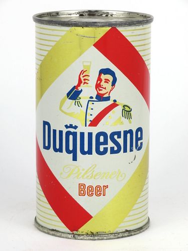 1958 Duquesne Pilsener Beer 12oz 57-12, Flat Top, Pittsburgh, Pennsylvania