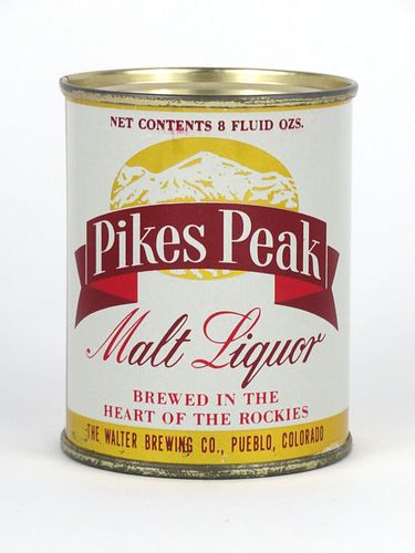 1960 Pikes Peak Malt Liquor 8oz 242-07.1, Flat Top, Pueblo, Colorado