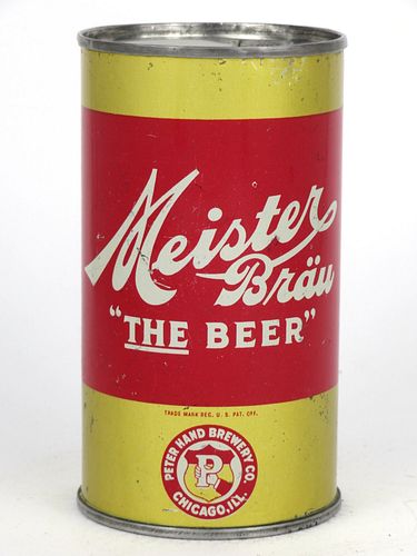 1938 Meister Brau Beer 12oz OI526, Flat Top, Chicago, Illinois