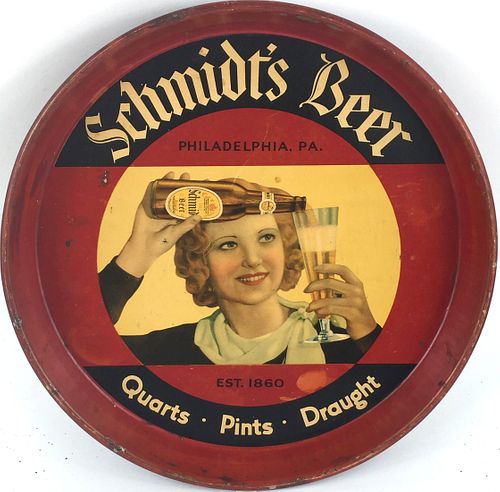 1933 Schmidt's Repeal Beer 12 inch tray, Philadelphia, Pennsylvania