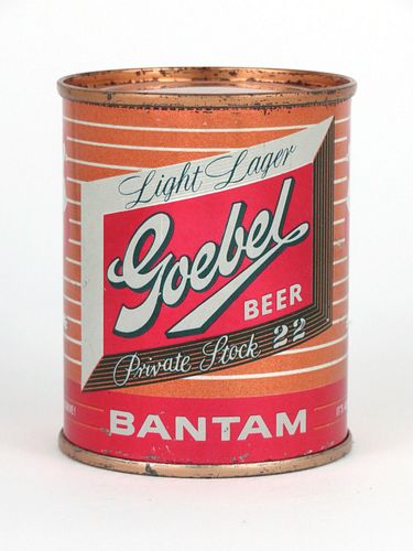 1953 Goebel Light Lager Private Stock 22 Beer 8oz 241-20.1, Flat Top, Detroit, Michigan