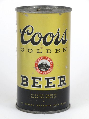1938 Coors Golden Beer 12oz 51-17, Flat Top, Golden, Colorado