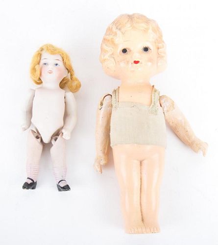 Two German miniature dolls