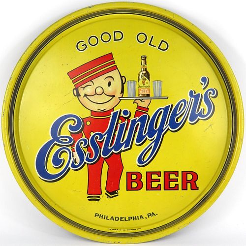 1933 Esslinger's Repeal Beer 14 inch tray, Philadelphia, Pennsylvania