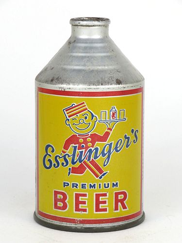 1939 Esslinger's Premium Beer 12oz 193-19, Crowntainer, Philadelphia, Pennsylvania