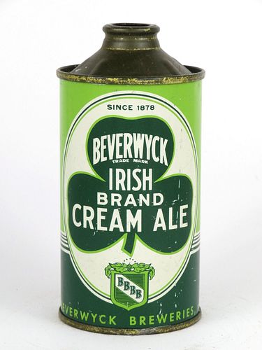 1939 Beverwyck Irish Cream Ale 12oz 152-05, Low Profile Cone Top, Albany, New York