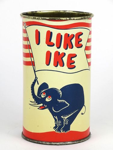 1952 I Like Ike 12oz No Ref., Flat Top, Newark, New Jersey